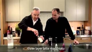 aerolatte  milk frother makes three layer caffè latte macchiato [upl. by Jotham345]