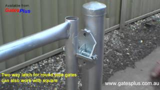 Gate Latch 2 way for round pipe and square [upl. by Lleryt]