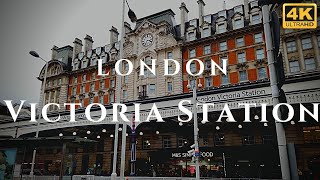 London Victoria Station Walk Through England 4K [upl. by Adnelg]