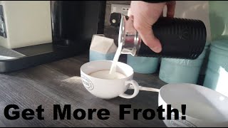 How to Get More Froth from Your Nespresso Coffee Aeroccino  Nespresso tips and help [upl. by Avlem822]