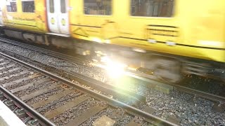 Merseyrail 507 009 making arcs at Birkdale station [upl. by Thornton]